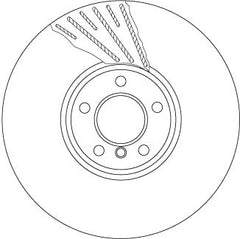 Bremsscheibe Vorderachse rechts für BMW 5 Gran Turismo 7