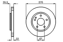 2x Bremsscheibe Vorderachse für MERCEDES-BENZ VANEO