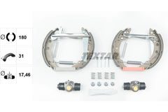 Bremsbackensatz Hinterachse für AUDI VW 80 B2 Stufenheck GOLF I Cabriolet II