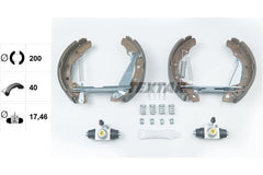 Bremsbackensatz Hinterachse für AUDI SEAT SKODA VW 80 B3 Stufenheck 90 A2 AROSA