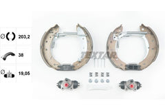 Bremsbackensatz Hinterachse für PEUGEOT RENAULT 306 Cabriolet LAGUNA I LOGAN