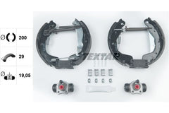 Bremsbackensatz Hinterachse für OPEL CORSA C Kasten/Schrägheck