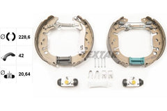 Bremsbackensatz Hinterachse für FIAT GRANDE PUNTO LINEA Van Kasten/Schrägheck