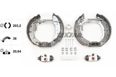 Bremsbackensatz Hinterachse für PEUGEOT 206+ 206 Schrägheck SW Stufenheck Van