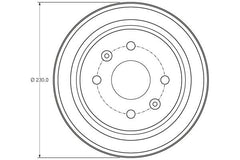 2x Bremstrommel Hinterachse für CHEVROLET AVEO / KALOS Stufenheck Schrägheck