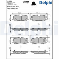 Bremsbelagsatz Scheibenbremse Hinterachse für FORD USA MUSTANG Coupe Convertible