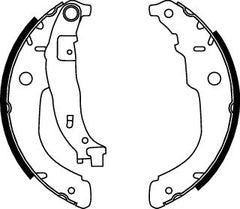 Bremsbackensatz Hinterachse für CITROËN PEUGEOT DS C3 II DS3 Cabriolet 207 SW