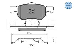 Bremsbelagsatz Scheibenbremse Vorderachse für CHRYSLER DODGE VOYAGER IV CARAVAN