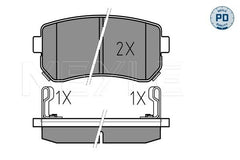 Bremsbelagsatz Scheibenbremse Hinterachse für HYUNDAI KIA ACCENT III Stufenheck