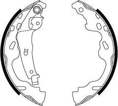 Bremsbackensatz Hinterachse für CITROËN OPEL PEUGEOT SUZUKI TOYOTA C1 II AGILA