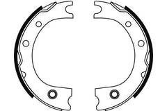 Bremsbackensatz Feststellbremse Hinterachse für TOYOTA LEXUS 4 RUNNER V FJ