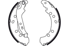 Bremsbackensatz Hinterachse für DAIHATSU TOYOTA CHARADE VIII YARIS