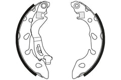 Bremsbackensatz Hinterachse für FIAT FORD 500 C PANDA / CLASSIC