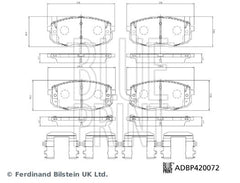 Bremsbelagsatz Scheibenbremse Vorderachse für HYUNDAI KIA CRETA KONA Kasten/SUV