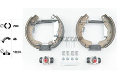 Bremsbackensatz Hinterachse für OPEL CORSA C TIGRA TwinTop Kasten/Schrägheck