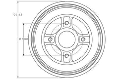 2x Bremstrommel Hinterachse für RENAULT DACIA CLIO I II Kasten/Schrägheck LOGAN