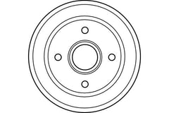 2x Bremstrommel Hinterachse für OPEL SUZUKI AGILA ALTO VI IGNIS I WAGON R