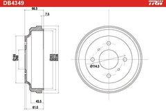 2x Bremstrommel Hinterachse für NISSAN ALMERA II Hatchback PRIMERA