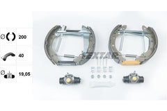 Bremsbackensatz Hinterachse für AUDI 80 B3 Stufenheck 90