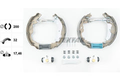 Bremsbackensatz Hinterachse für CITROËN PEUGEOT TOYOTA C1 107 AYGO