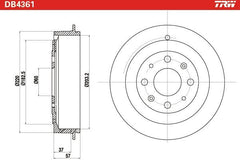 2x Bremstrommel Hinterachse für FIAT OPEL GRANDE PUNTO EVO ADAM CORSA D
