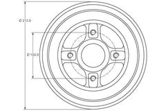2x Bremstrommel Hinterachse für RENAULT CLIO III Kasten/Schrägheck MODUS / GRAND