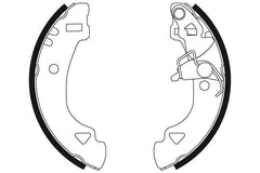 Bremsbackensatz Hinterachse für FIAT AUTOBIANCHI PANDA UNO Kasten/Schrägheck