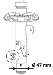 Stoßdämpfer Vorderachse links für PEUGEOT 2008 I Van