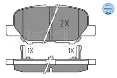 Bremsbelagsatz Scheibenbremse Hinterachse für CITROËN MAZDA MITSUBISHI PEUGEOT