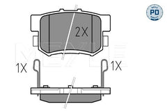 Bremsbelagsatz Scheibenbremse Hinterachse für HONDA MG SUZUKI ACCORD IV Coupe