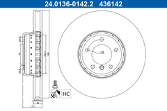 2x Bremsscheibe Vorderachse für BMW 5 Touring 6 Cabriolet