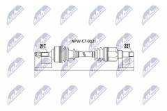Antriebswelle Vorderachse links für CITROËN PEUGEOT C2 C3 I Pluriel C5 III