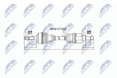 Antriebswelle Vorderachse links für CITROËN PEUGEOT C2 C3 I Pluriel C5 III
