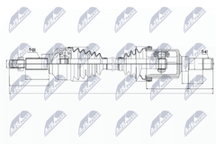 Antriebswelle Vorderachse links für FORD TOURNEO CUSTOM V362 Bus TRANSIT V363