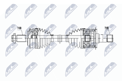 Antriebswelle Hinterachse für MERCEDES-BENZ VIANO VITO Bus / MIXTO Kasten