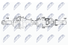 Antriebswelle Vorderachse links für CITROËN C5 III Break