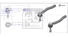 Spurstangenkopf Vorderachse rechts für NISSAN BLUEBIRD SYLPHY / III LEAF EVALIA