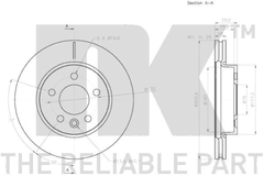 2x Bremsscheibe Vorderachse für VW AMAROK Pritsche/Fahrgestell