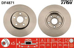 2x Bremsscheibe Vorderachse Hinterachse für TOYOTA AVENSIS Kombi Liftback