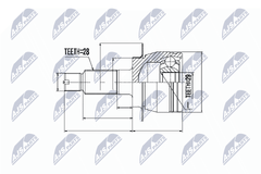 Gelenksatz Antriebswelle Vorderachse für FIAT SUZUKI SEDICI SX4 / CLASSIC