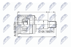 Gelenksatz Antriebswelle für SUZUKI GRAND VITARA I Geländewagen offen