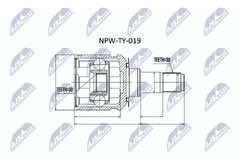 Gelenksatz Antriebswelle Vorderachse für TOYOTA FJ CRUISER LAND PRADO