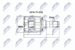 Gelenksatz Antriebswelle Vorderachse für TOYOTA LEXUS LAND CRUISER 100 LX