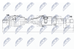 Antriebswelle Vorderachse rechts für VOLVO V40 Schrägheck