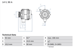 Lichtmaschine Generator für MERCEDES-BENZ SLK