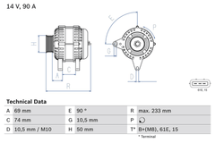 Lichtmaschine Generator für BMW 3 Coupe Touring Cabriolet Compact 5 X5 Z3
