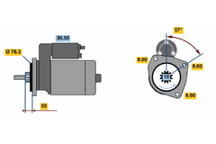 Anlasser Starter für VW TRANSPORTER T4 Kasten Bus Pritsche/Fahrgestell