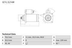 Anlasser Starter für VW TOUAREG VAN