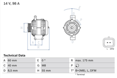 Lichtmaschine Generator für RENAULT DACIA CLIO II ESPACE III GRAND SCÉNIC