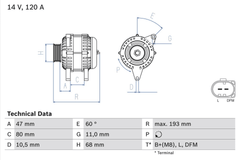 Lichtmaschine Generator für IVECO DAILY III Kasten Bus Pritsche/Fahrgestell